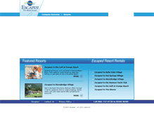 Tablet Screenshot of escapes-rental.com